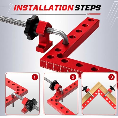 8Pack Corner Clamps for Woodworking, 90 Degree Clamp, 5.5" x 5.5"& 2.3" x 2.3" Aluminum Alloy Right Angle square Tool for Frames, Drawers, Screens, and Picture Frames, for Husband