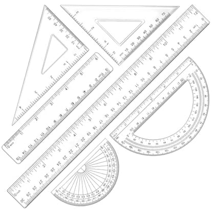 6 Piece Geometry Set, Professional Drafting Tools