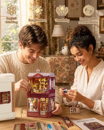 Cutebee Book Nook Kit, Miniature Dollhouse Kit (MargueriteTailor) - color: Margueritetailor