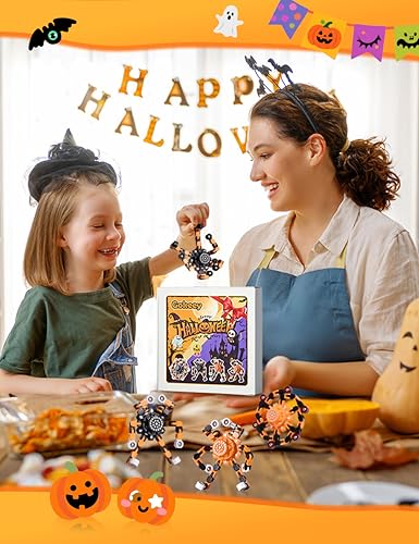 Halloween Toy Gifts for Kids Transformable Fidget Spinners for Adults Stress Relief Sensory Toys for Boys and Girls Fidget Toys Black Orange Halloween Party Decorations - style: 4PC-Orange&Black