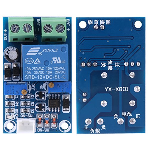 12V Battery Charging Controller Board Module Undervoltage Low Voltage Cut Off Automatic Switch Recovery Controller Module with A LED Indicator