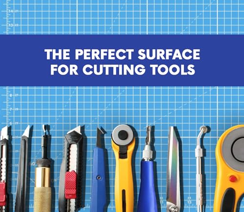 Proartek PK00076 Professional Cutting Mat, HM3042, 30 x 42 Inches; Self-Healing, Double-Sided Blue/Gray Mat for Quilting, Sewing, Hobbies & Crafting - size: 42"L x 30"W