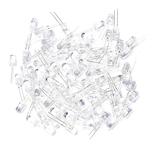 CHANZON 100 pcs 5mm Yellow-Green LED Diode Lights(DC 2V 20mA) - color: E) Yellow-green, size: 5mm Round Top