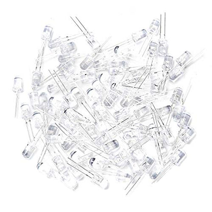 CHANZON 100 pcs 5mm Yellow-Green LED Diode Lights(DC 2V 20mA) - color: E) Yellow-green, size: 5mm Round Top