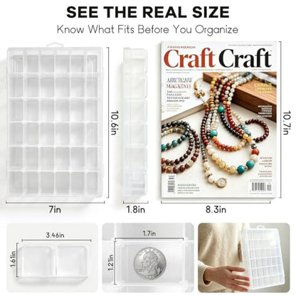 Bead Organizer Box, Small, 62 PCS - size: 62 PCS