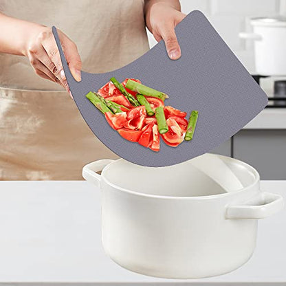 WK Small Flexible Plastic Cutting Boards for Kitchen Set of 3, Non Slip Cutting Mats for Meat, Mini Cutting Board Mats, BPA Free, Dishwasher Safe, 7.3x11.5" - color: Multi Grey - Small - 3