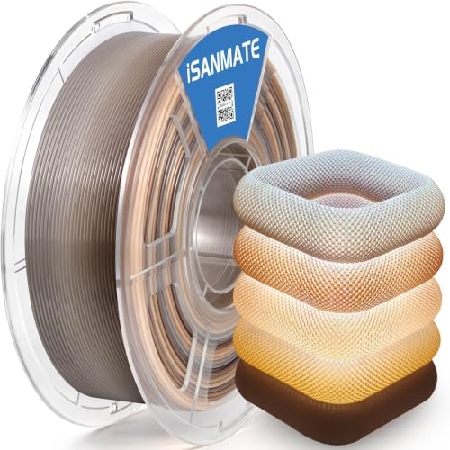 iSANMATE Translucent PETG Filament 1.75mm Brown-Coffee-Grey-White Gradient - color: Translucent Brown Coffee Grey White
