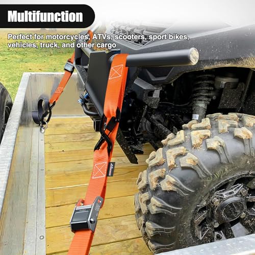 Nilight Motorcycle Tie Down Straps 1.5”×8’ for Securing Dirtbikes ATV UTV - color: 1.5in x 8ft Motorcycle Tie Down Straps