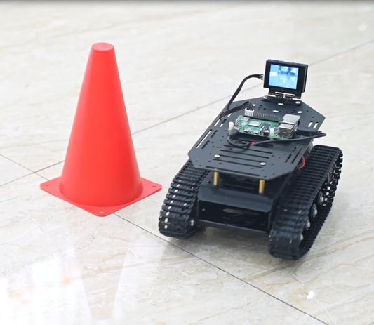 LewanSoul K210 Vision Module & Tracked Tank Chassis for Arduino Raspberry Pi Jetson Nano ESP32, Touch Control AI Camera, Suspension Shock Absorption Chassis Car Robotic Moving Platform DIY Maker