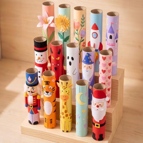 60 Pcs Cardboard Tubes for Crafts, 3 Size(1.4 x 11.8 In, 1.6 x 11.8 In, 1.7x 11.8 In), Empty Toilet Paper Rolls, Premium Kraft Paper Strong And Pressure-Resistant, Craft Tubes for Classroom DIY