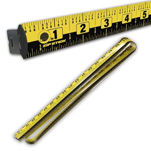 Zip Stick 72" ProSpan Magnetic Measuring Tool, Dual Scale Ruler, Yellow