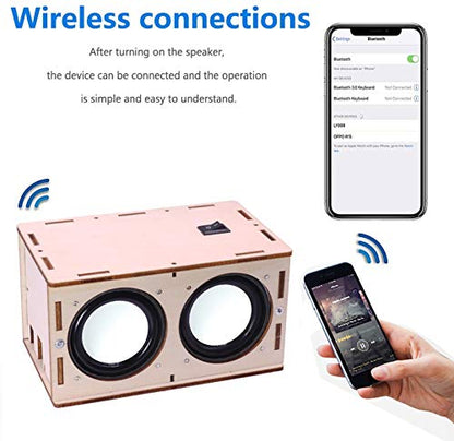 DIY Bluetooth Speaker Kit Wood Case, Teens & Adults STEM Electronic Project