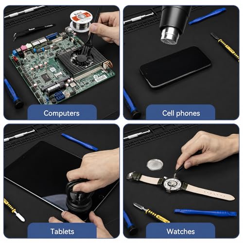 Kaisi Extra Large Soldering Mat, 932°F Heat Resistant Silicone Solder Mat - color: Black, size: 27.6" x 15.7"