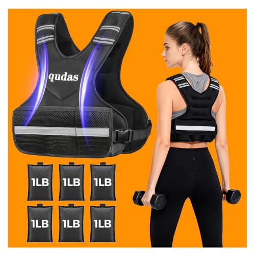 Weighted Vest for Men and Women 6-12lb Vest Weights for Home Workouts Adjustable Body Weight Vest Exercise Set for Cardio and Strength Training， Built-in Iron Granules，Skin-Friendly
