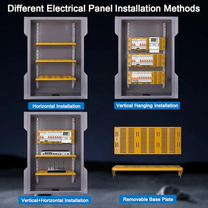 Electrical Junction Box Metal 16.1"x13.8"x7.1" Waterproof Steel Enclosure Weatherproof Project Box with Internal Mounting Panel Hinged Cover - size: 16.1"x13.8"x7.1"