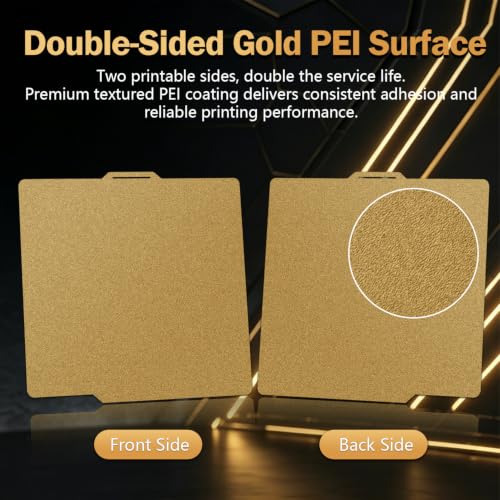 P2S Build Plate for Bambu Lab X2D/P1S/P1P/A1/X1C 257.5x257.5mm PEI Sheet - color: Gold
