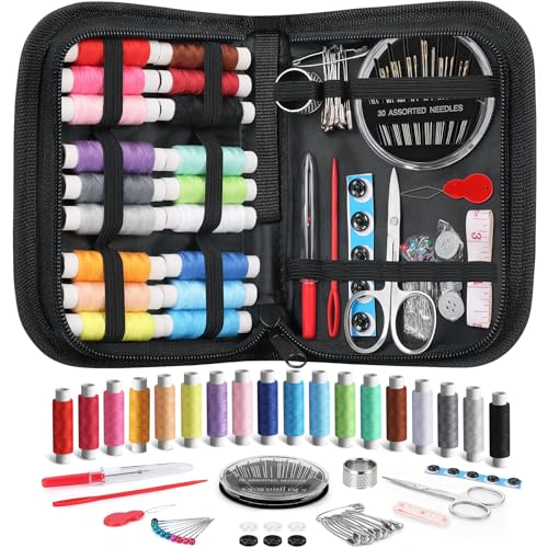 Coquimbo Sewing Kit for Adults, Christmas Stocking Stuffers for Teen Girls - color: Black, size: M