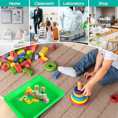 Weoxpr 5 Pack Multicolor Plastic Art Trays for Crafts, Beads & Organizing