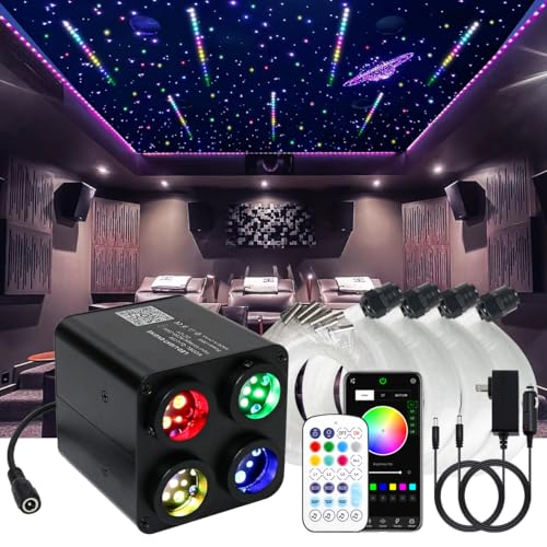 AKEPO 36W 4 Color Twinkle Starlights Headliner Fiber Optic Lights Kit - size: 2240pcs*13.1ft*0.03in