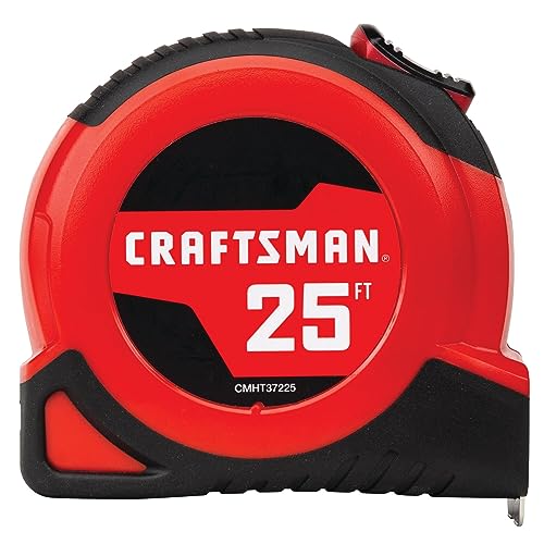 CRAFTSMAN 25-Ft Tape Measure with Fraction Markings, Retractable, Self-Locking Blade (CMHT37225), 7.6 m (Pack of 6) - size: 25-Foot (Pack of 6)