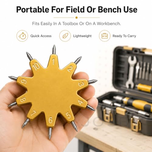 Mohs Hardness Tester, 1-10 Scratch Test Tool with Clear Storage Box