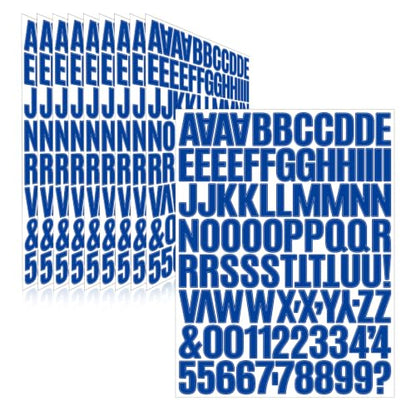 Letter Stickers,Mailbox Numbers,1.25 Inch Waterproof Vinyl Alphabet - color: Blue, size: 1.25 Inch