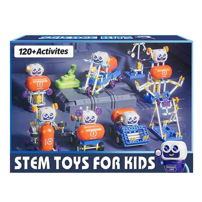 SMILESSKIDDO 120-in-1 Science Robot Kit STEM Learning & Education Toy - color: Dark Blue