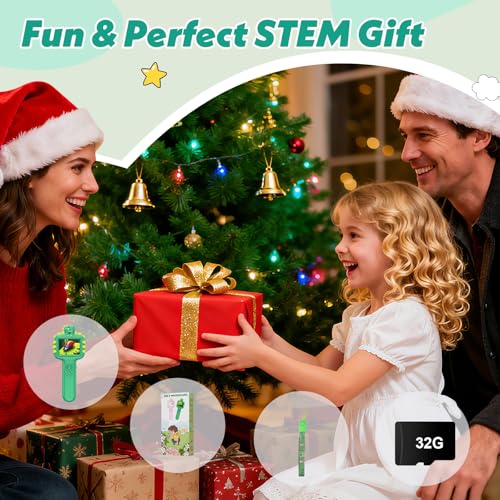 Outdoor Handheld Microscope for Kids: Portable 1000X Autofocus - color: Green