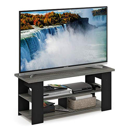 Furinno JAYA TV Stand, French Oak Grey/Black - color: French Oak/Black, style: 50 Inch, Panel