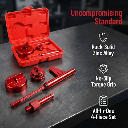 4PCS Car Transmission Fill Tool, Heavy Duty Vehicle Transmission Filler Adapter Kit, Automotive Oil Change Tool Set Accessories, Compatible with 725.0 Tronic 9 Speed (Red) - color: Red