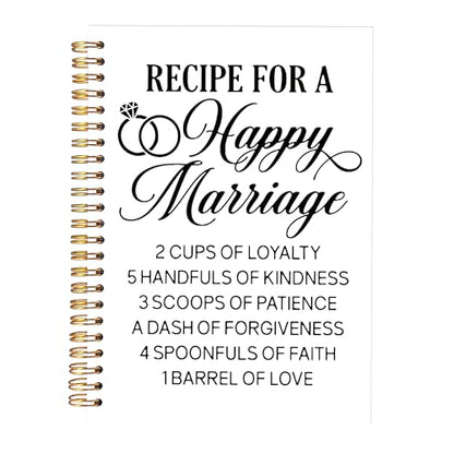 KAOWT Wedding Spiral Notebook, Just Married Funny Wedding Bridal Shower Engagement Journal Notebook, Just Married Notebooks Engagement Bride Office Supplies Gifts for Women, 5.5x8.3 Inch - color: married