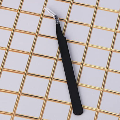 1pcs Fine Point Tweezers Splinter Tweezer Professional Precision Pointed Tweezer Sharp Precision Needle Nose Tip Anti-Static Stainless Steel Curved Tweezers
