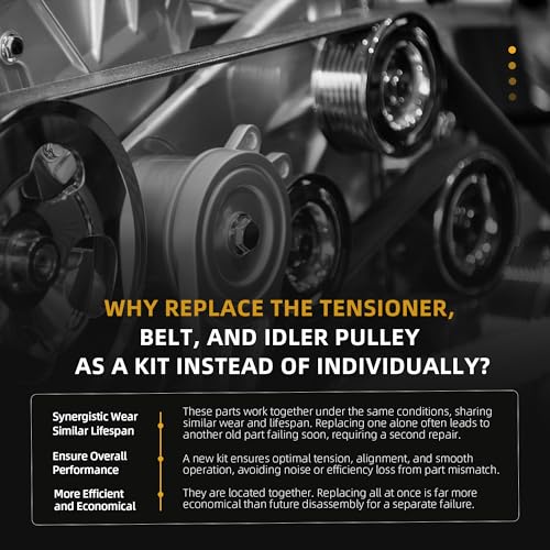 Belt Tensioner Serpentine Belt Idler Pulley Kit #38314 38315 36105 36106