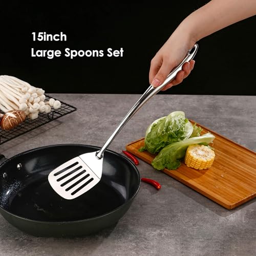 18/10 Stainless Steel Kitchen Utensils Set - 9 PCS Shining Cooking Tools - color: Sliver