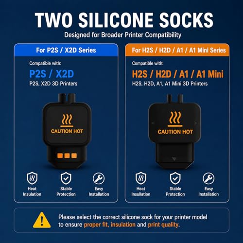 4PCS Hardened Steel Hotend Nozzle Set (0.2/0.4/0.6/0.8mm) Compatible with Bambu Lab X2D P2S H2S H2D, All-Metal Quick Swap Nozzles, Includes 8 Silicone Socks - color: 4PCS, size: 0.2/0.4/0.6/0.8mm