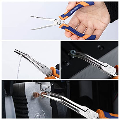 6 Inch Mini 45-Degree Bent Long Nose Pliers, Jewelry/Craft Making, Repairing - style: 6 Inch Bent Long Nose Pliers