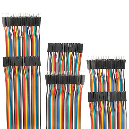 120pcs 10cm Dupont Wire Male to Female Breadboard Jumper Wires 3.9 inch 1pin-1pin 2.54mm Connector for DIY Arduino Raspberry PI 10 15 20 30 40 50 100cm Optional Multicolored Ribbon Cables - color: 120pcs Male to Female, size: 3.9 inch (10cm)
