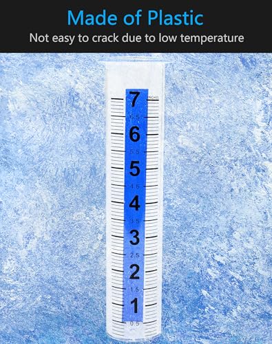 2PCS 7" Plastic Rain Gauge Replacement Tube, 8.23 x 2.24 x 1.65 Inches Cold Resistance Crack Resistance for Outdoor Garden Yard Home - size: 2PCS