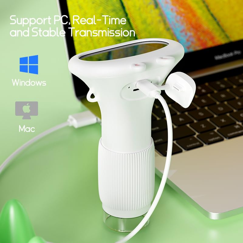 1000X Microscope for Kids, 2'' Screen Kids Wonder Quest Microscope Camera - color: White