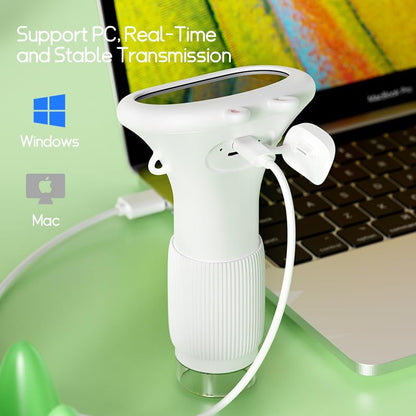 1000X Microscope for Kids, 2'' Screen Kids Wonder Quest Microscope Camera - color: White