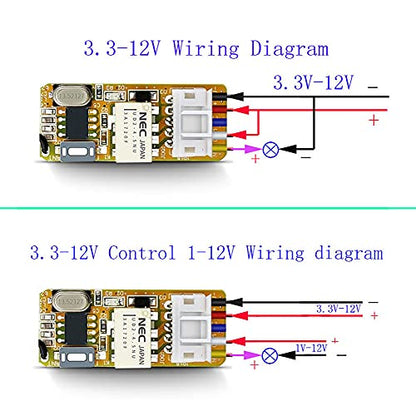 Micro Wireless Relay Switch, Momentary 433MHz RF DC 3.3-12V 5V - color: Mometary 433MHz