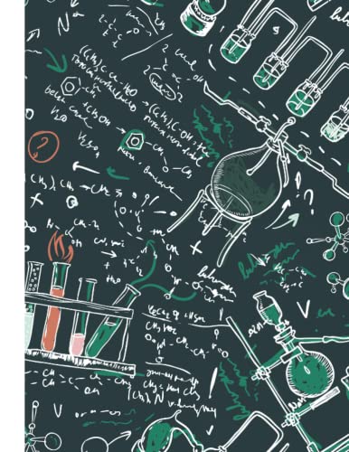 Chemistry Composition Notebook: 8.5 X 11 College Ruled Paper Lined Journal, Experiment Laboratory Equipment Pattern Cover - A Science Themed Gift For Your Friends
