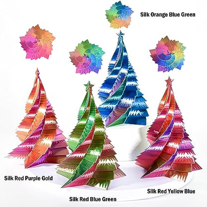 PLA Filament 1.75mm, Tri-Colors 3D Printer Filament, Rainbow PLA Filament Bundle, Coextrusion 3D Filament with Silk PLA Color Change, 3D Printing Filament +/-0.02mm, 200g X 4 Spool - color: Red Gold Blue Green Orange