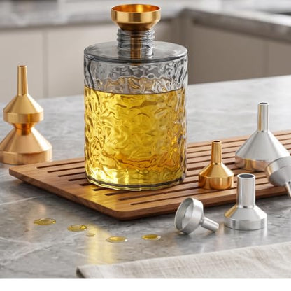 8PCS 4 Size Mini Metal Funnel for Filling Small Bottles
