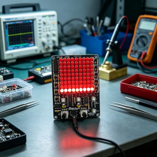 Gikfun LED Chaser Soldering Practice Kit PCB Board 81 LEDs for STEM Electronics School Learning Project DIY EK1974