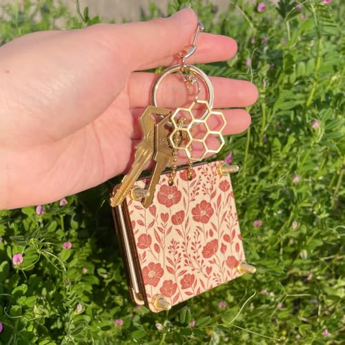 Happinit Pocket Flower Press, Small Flowers Press Kit, Micro Flower Pressing, Mini Plant Preservation Kit for Arts and Crafts Lovers (Gold) - color: Gold