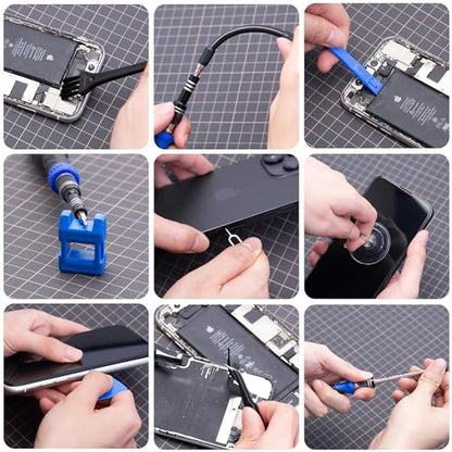 XOOL 200 in 1 Precision Screwdriver Kit, Electronics Repair Tool Magnetic Driver Kit with 164 Bits, Flexible Shaft, Extension Rod for Computer, iPhone, Laptop, PC, PS4, Xbox, Nintendo - color: Blue