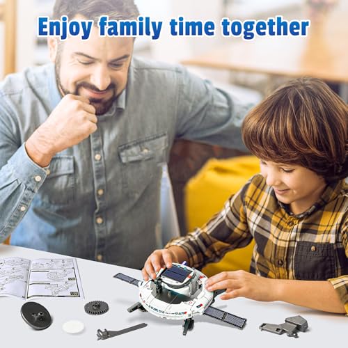 Nilez 6-in-1 STEM Robot Kit for Kids Ages 10 and up, Solar and Battery Powered Engineering Toy, DIY Robotics Science Experiment Set, Building Toys, Educational Birthday Gift for Boys Girls - color: White