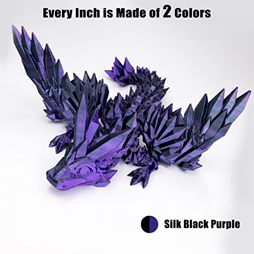 PLA Filament 1.75mm,3D Printer Filament High Speed Printing, Silk PLA Dual Color Black Purple 3D Printer Filament, 1.75 PLA Filament +/-0.02mm, 1kg/2.2lb - color: Dual-color Black Purple