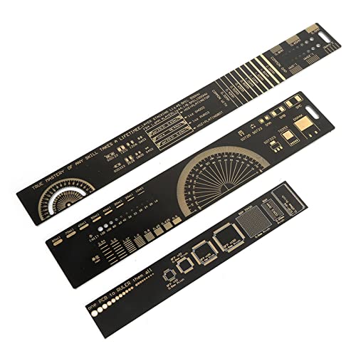 Engineering Ruler, 3 PCS Multifunctional PCB Ruler, Printed Circuit Board Rulers, Electronic Engineering Rulers, 15/20/25cm 6.3/7.87/10.23 Inch
